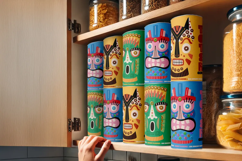 Totem Cereal Rethinks The Box in Favor Of Stackable Canister