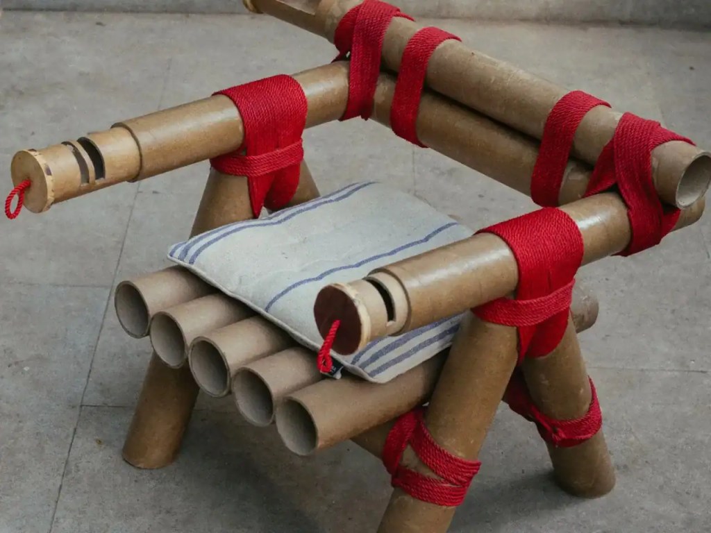 The paper tube chair proves upcycled can still feel high design